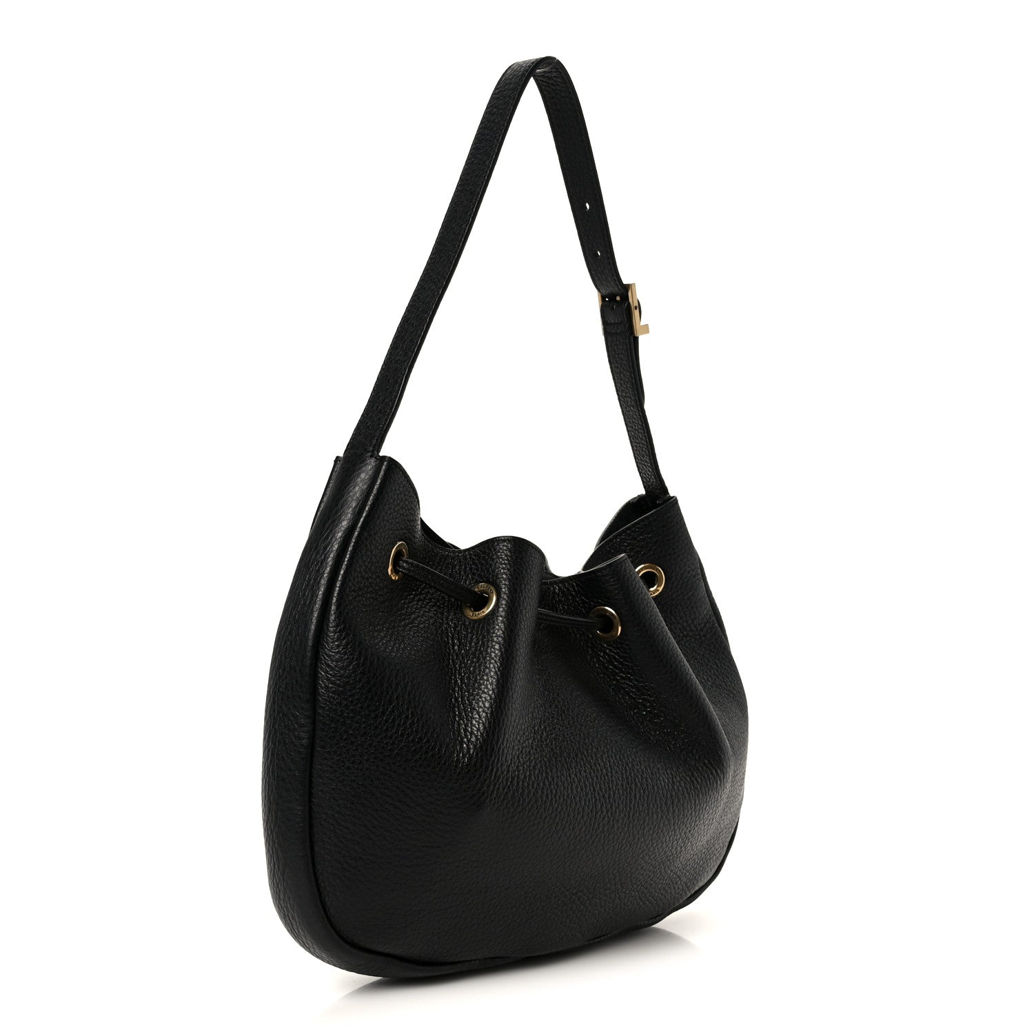 Saint Laurent Grained Deerskin Paris VII Small Flat Hobo Black 4 of 12