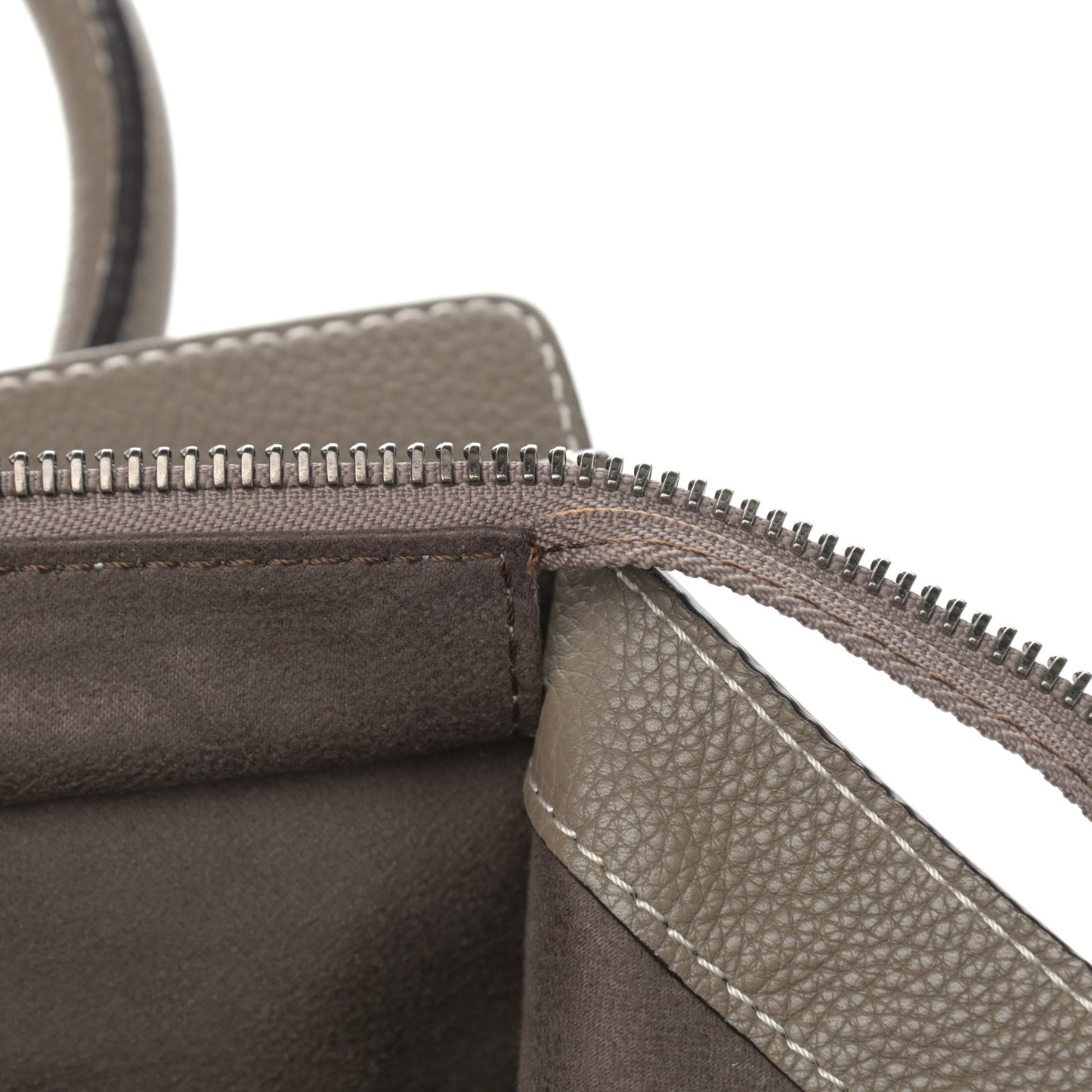 Drummed Calfskin Mini Luggage Souris