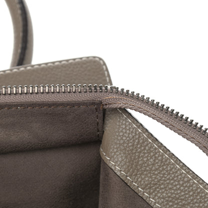 Celine Drummed Calfskin Mini Luggage Souris 13 of 14