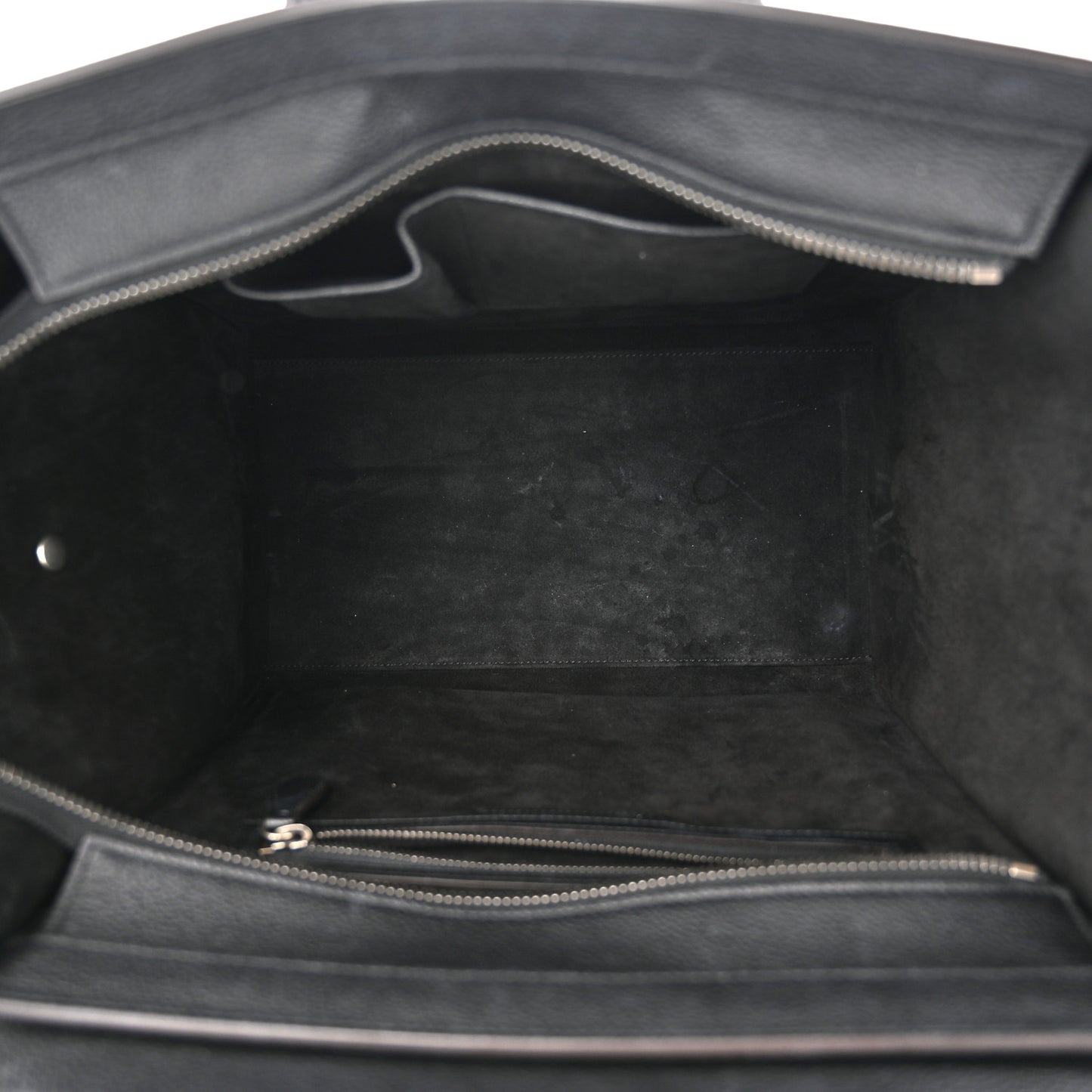 Drummed Calfskin Mini Luggage Black