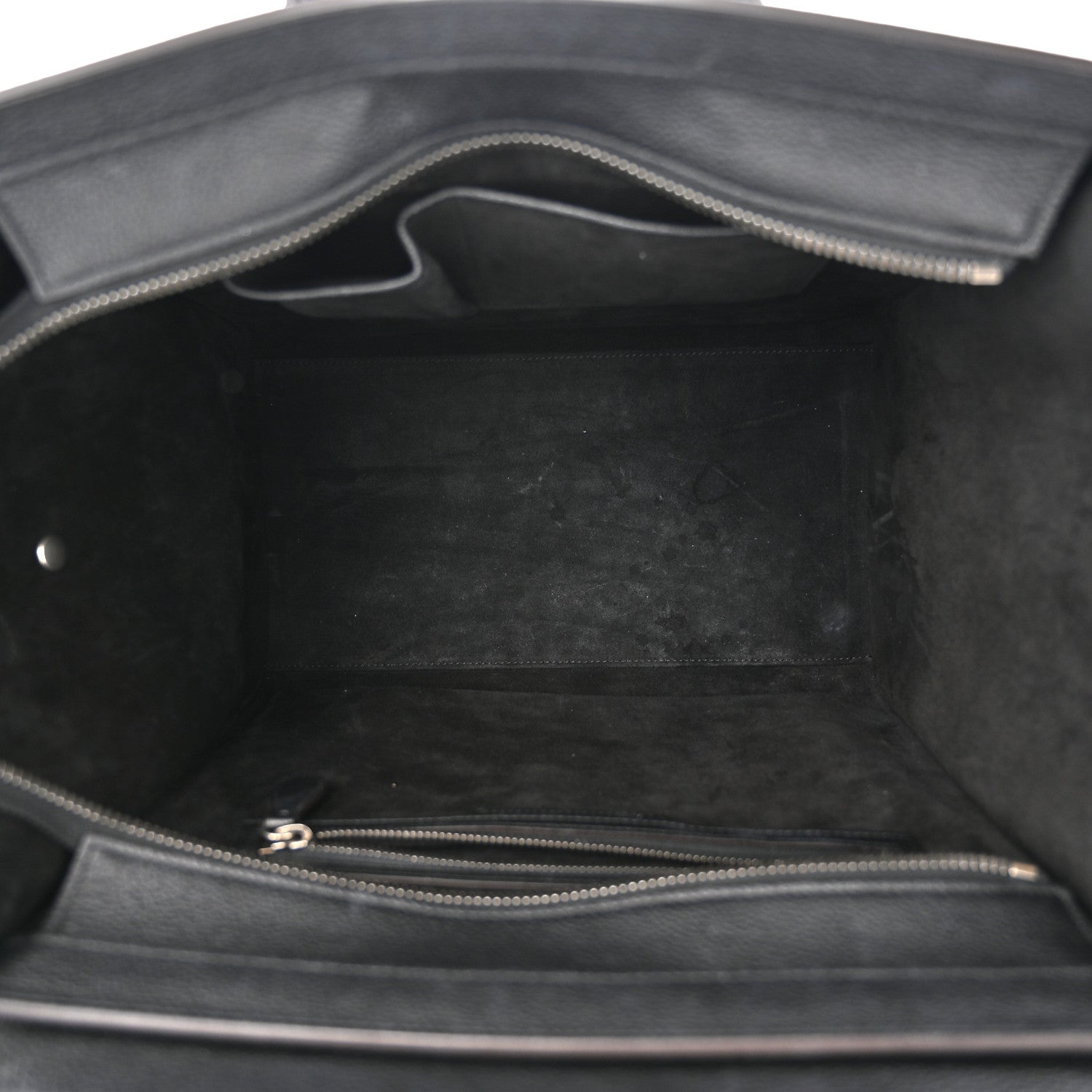 Celine Drummed Calfskin Mini Luggage Black 5 of 9