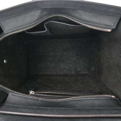 Celine Drummed Calfskin Mini Luggage Black 5 of 9