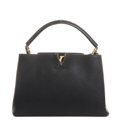 Louis Vuitton Taurillon Capucines MM Black 1 of 8