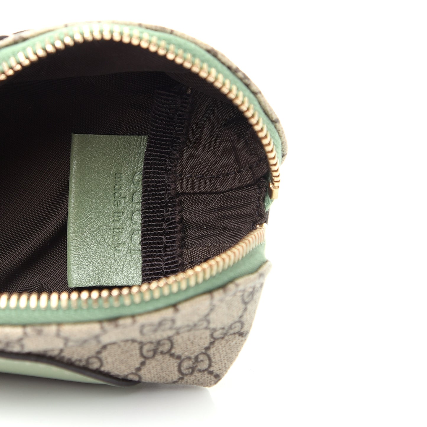 GG Supreme Monogram Children's Zoo Mini Coin Purse Whale Green