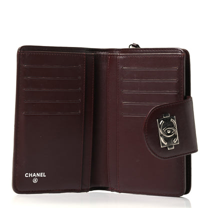 Chanel Lambskin Quilted Boy Zipped Pocket Wallet Burgundy 4 of 4