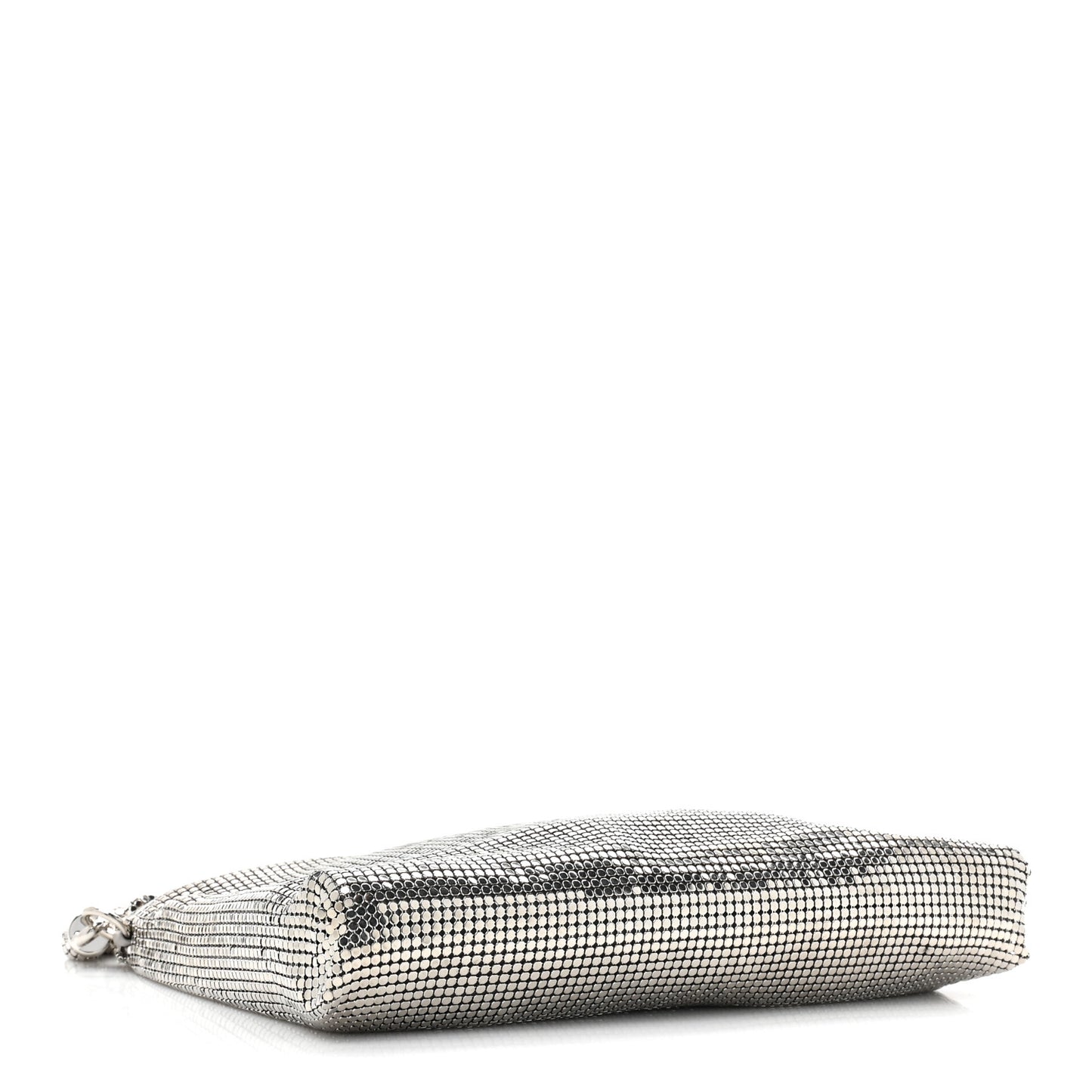 Metal Mesh Callie Tassel Shoulder Bag Silver