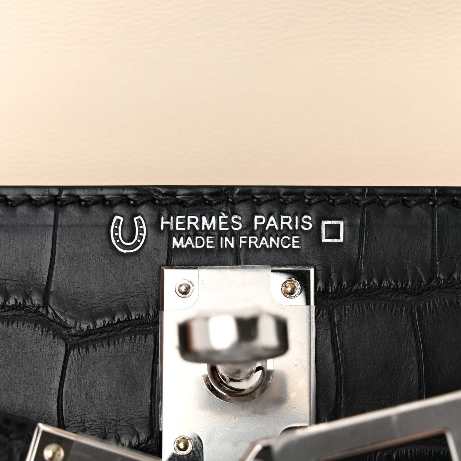 Hermes Matte Alligator Horseshoe Mini Kelly Sellier 20 Black Nata 6 of 11