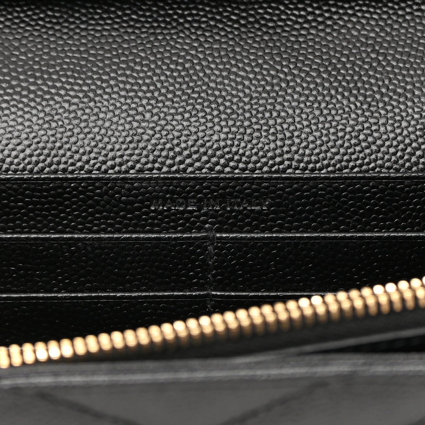 Grain De Poudre Matelasse Chevron Monogram Chain Wallet Black