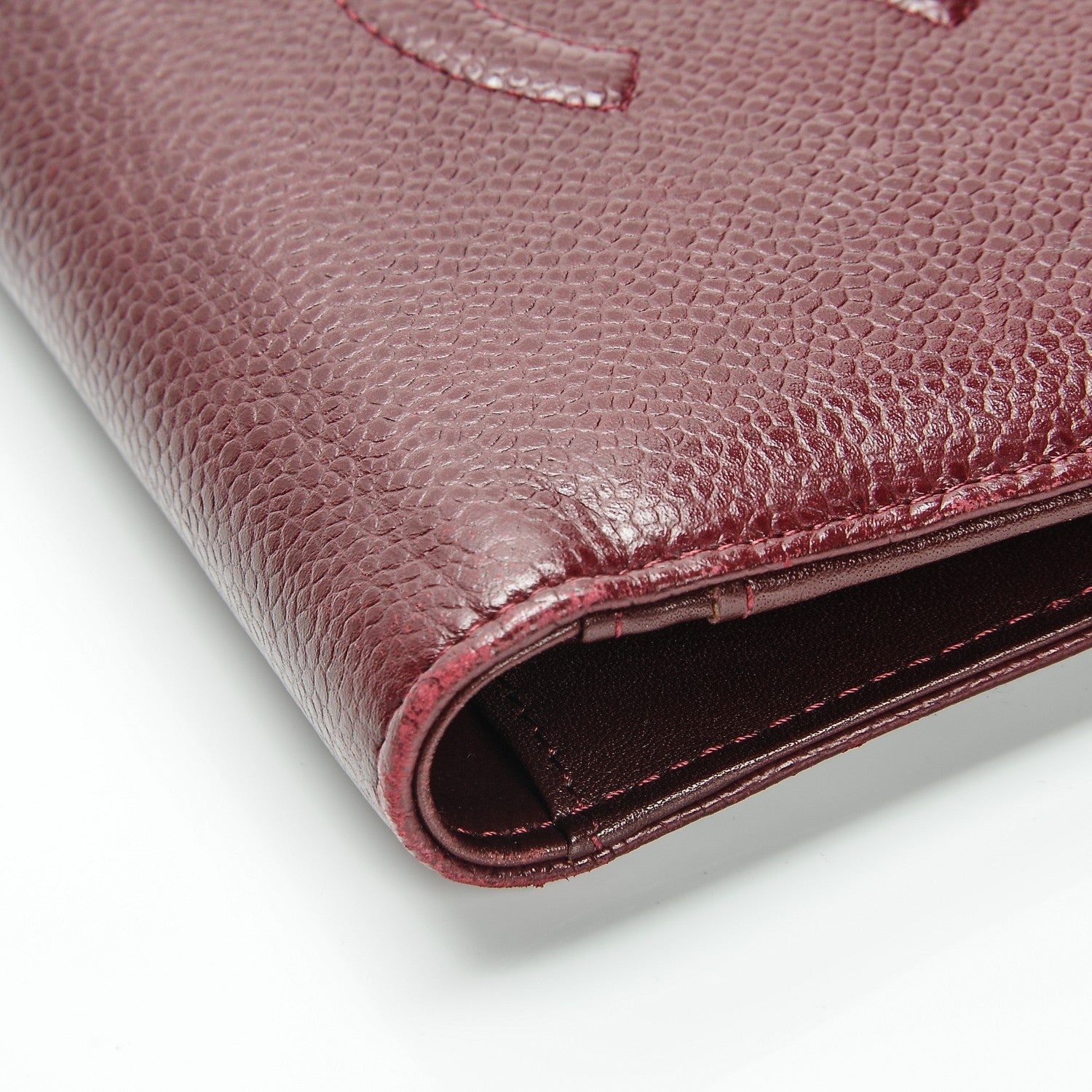 Chanel Caviar Timeless CC Yen Wallet Burgundy 11 of 11