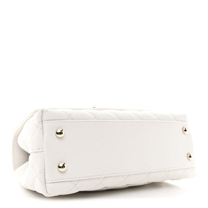 Chanel Caviar Quilted Mini Coco Handle Flap White 4 of 12