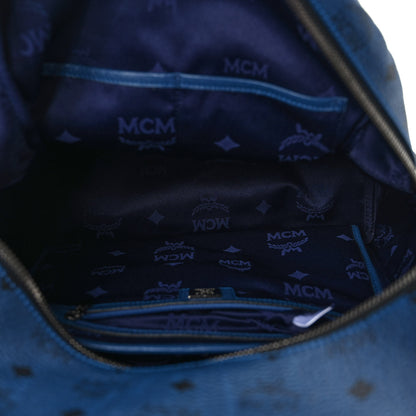 MCM Visetos Studded Medium Stark M Backpack Navy Blue 5 of 9