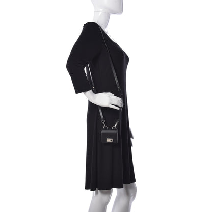 Prada Saffiano Lux Sound Crossbody Bag Black 2 of 10