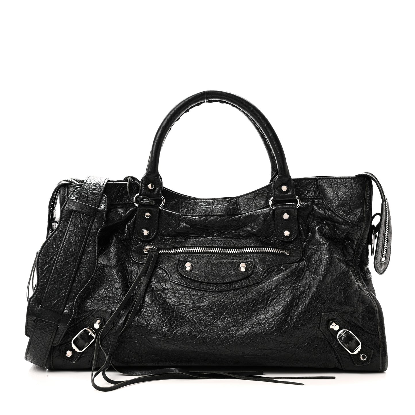 Agneau Classic Silver Hardware City Black
