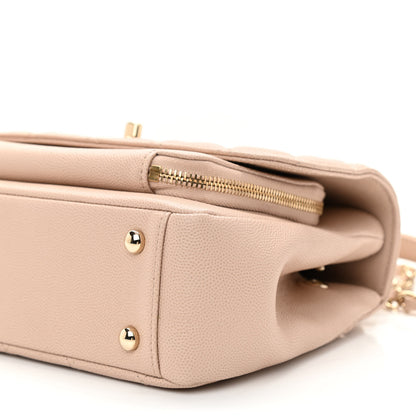 Chanel Caviar Quilted Medium Business Affinity Flap Beige 9 of 10