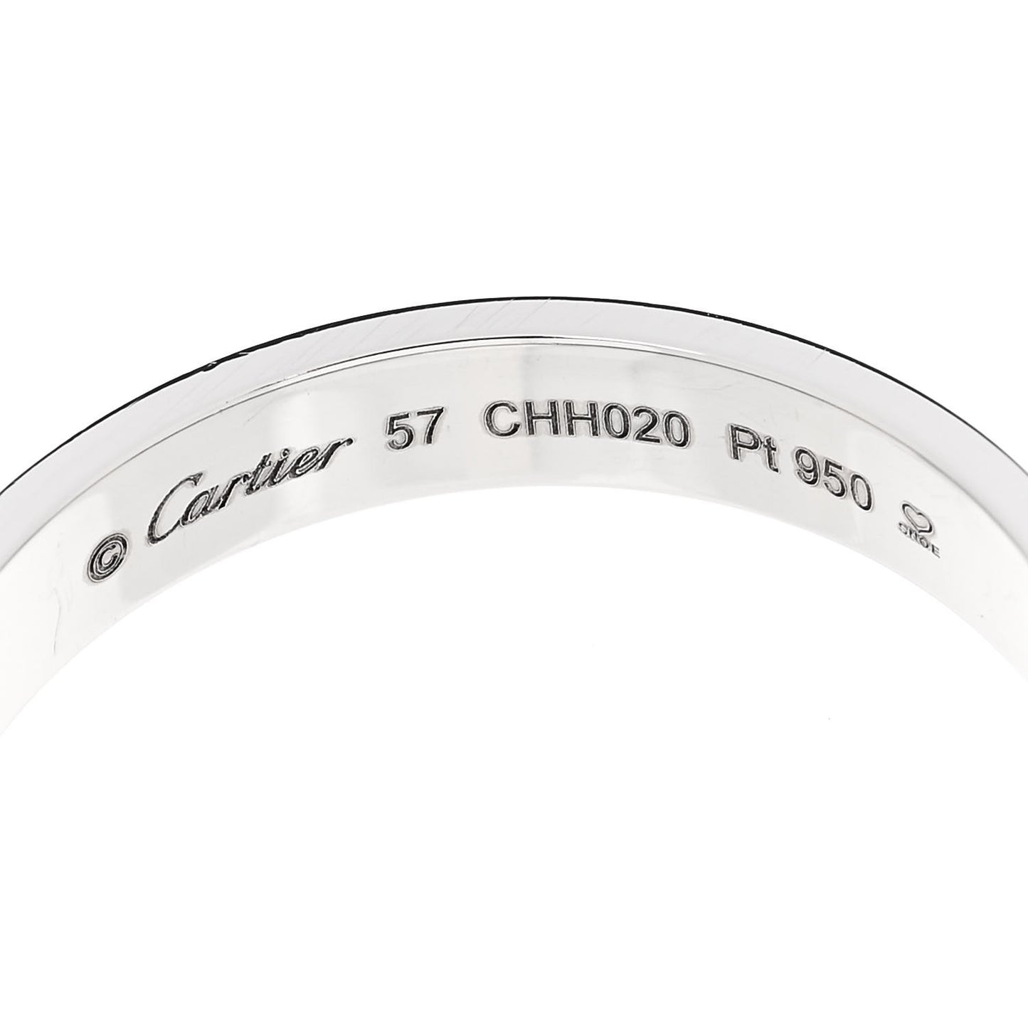 Platinum 3.5mm LOVE Wedding Band Ring 57 8