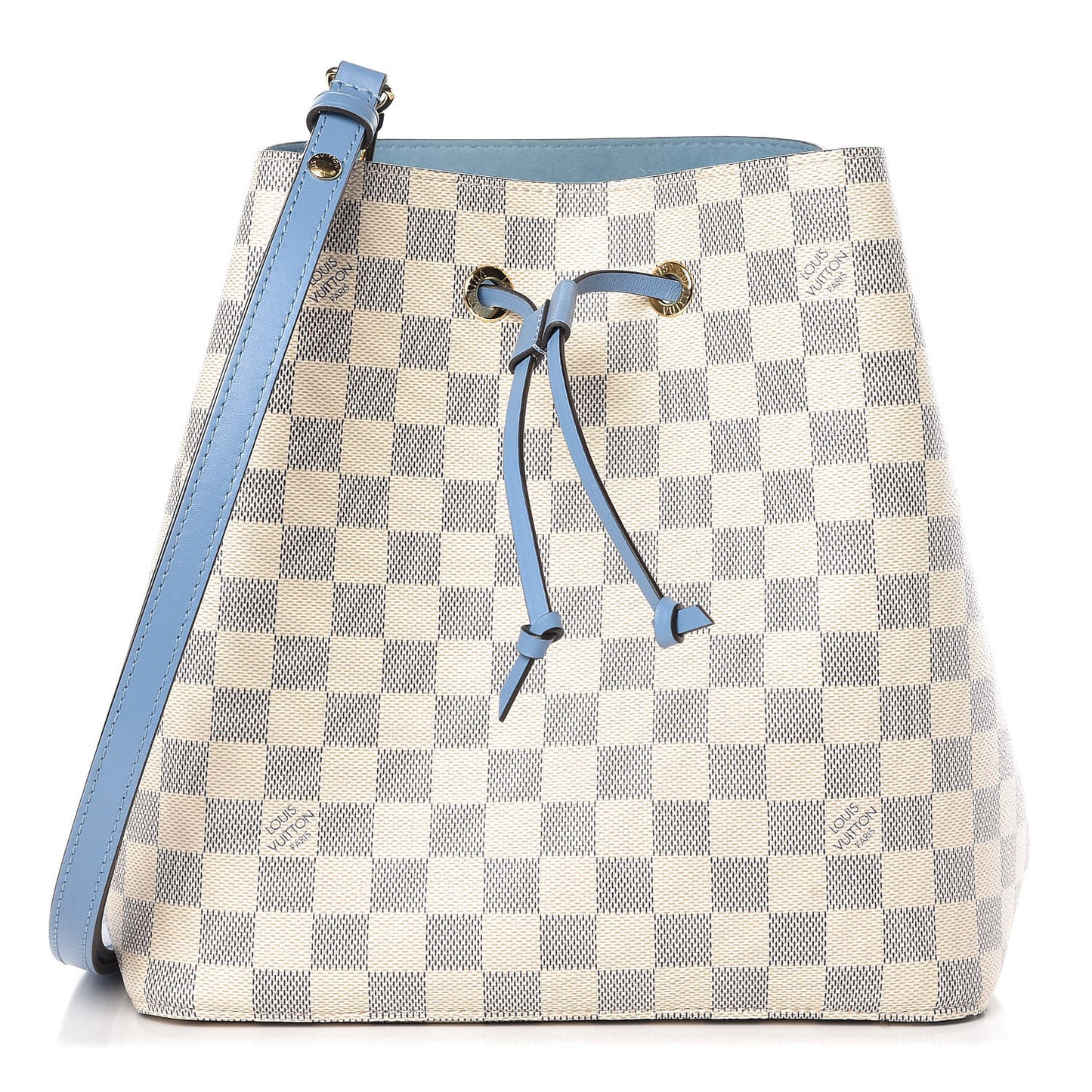 Damier Azur Neonoe MM Bleuet