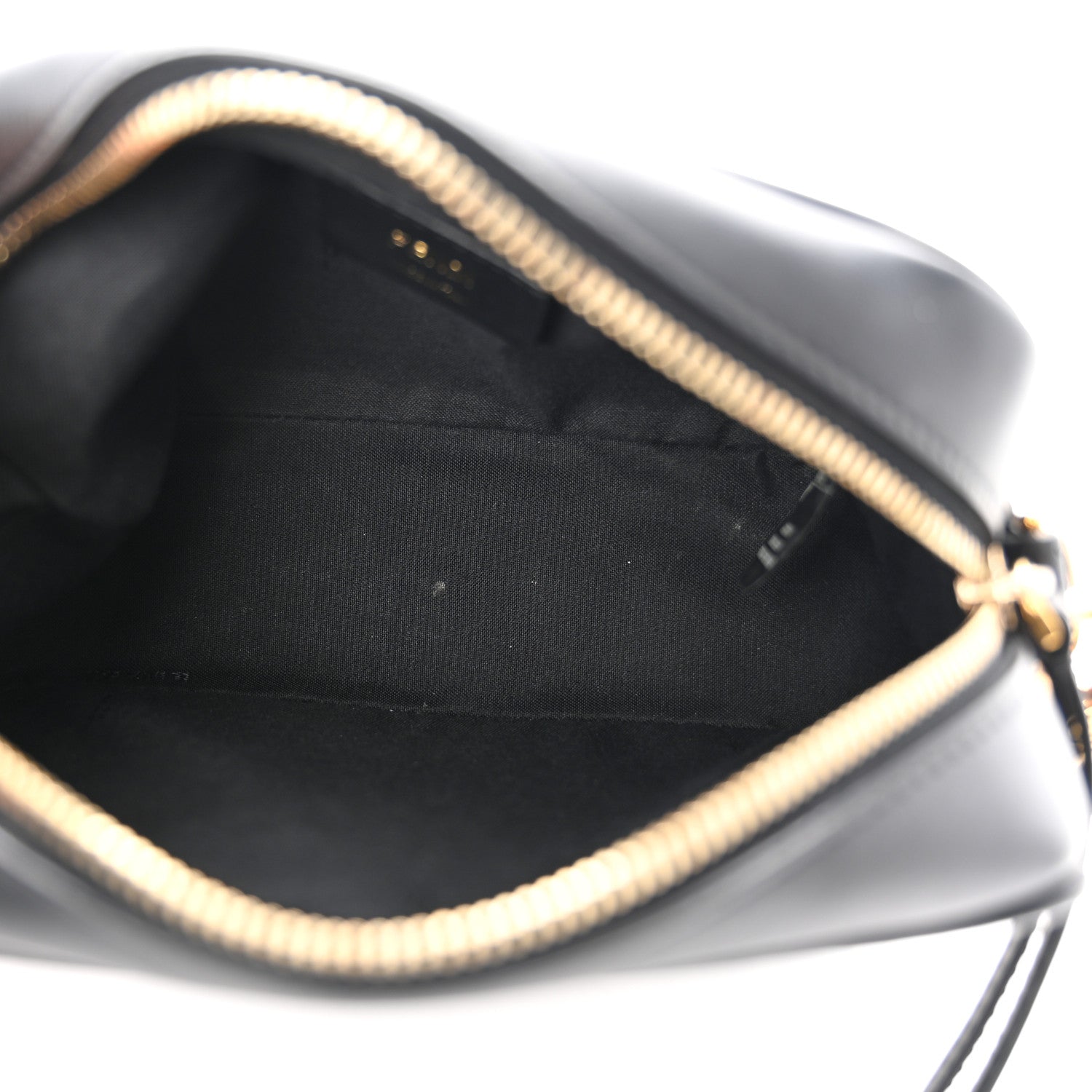 Fendi Vitello Century FF 1974 Embossed Mini Camera Case Black 5 of 11