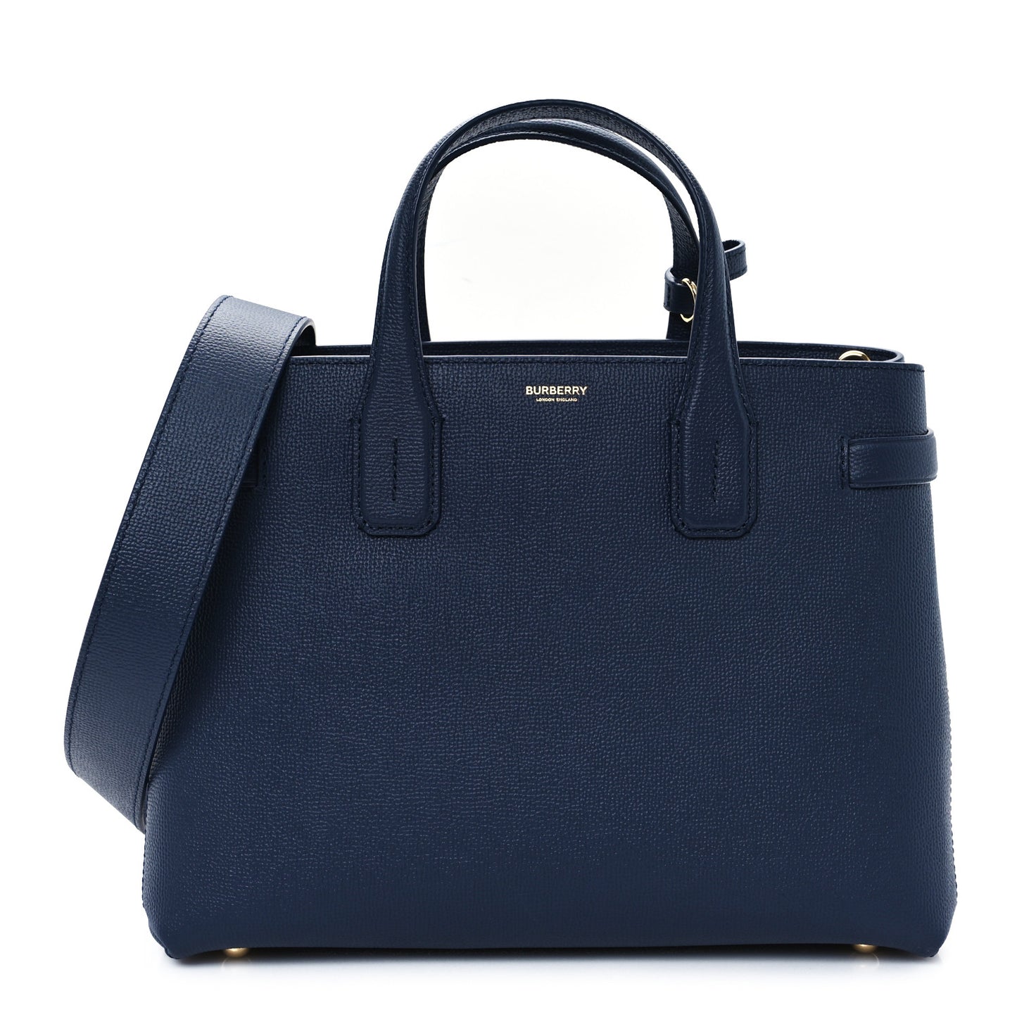 Derby Calfskin Vintage Check Medium Banner Tote Regency Blue