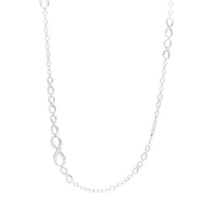 Tiffany Sterling Silver Wide Infinity Endless Necklace 1 of 4