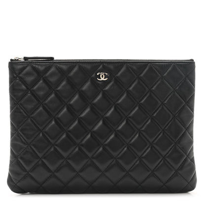 Chanel Lambskin Quilted Medium Cosmetic Case Black 1 of 8