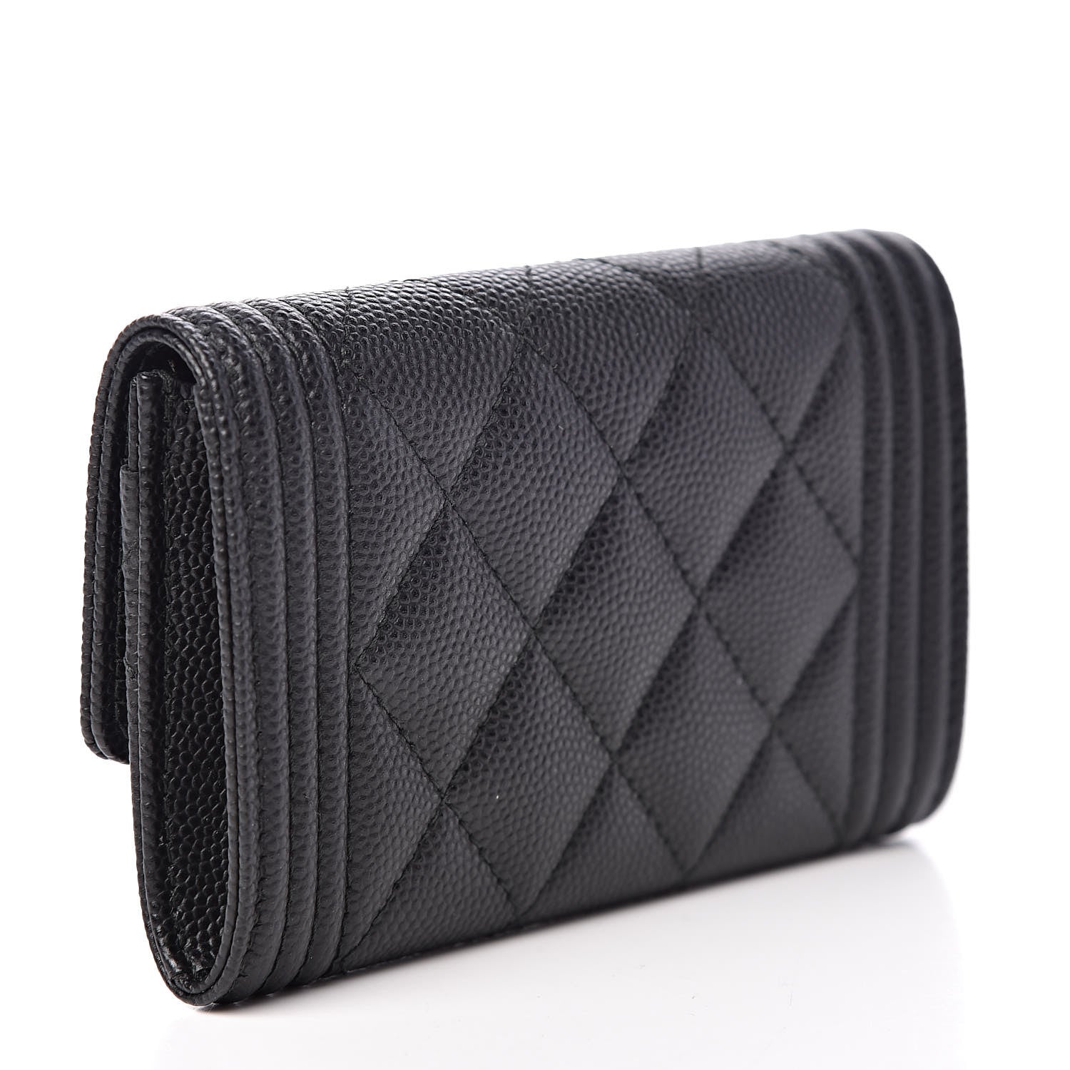 Chanel Caviar Quilted Boy Flap Card Holder Black 3 of 9