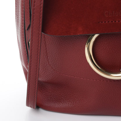 Chloe Suede Calfskin Medium Faye Backpack Sienna Red 9 of 10