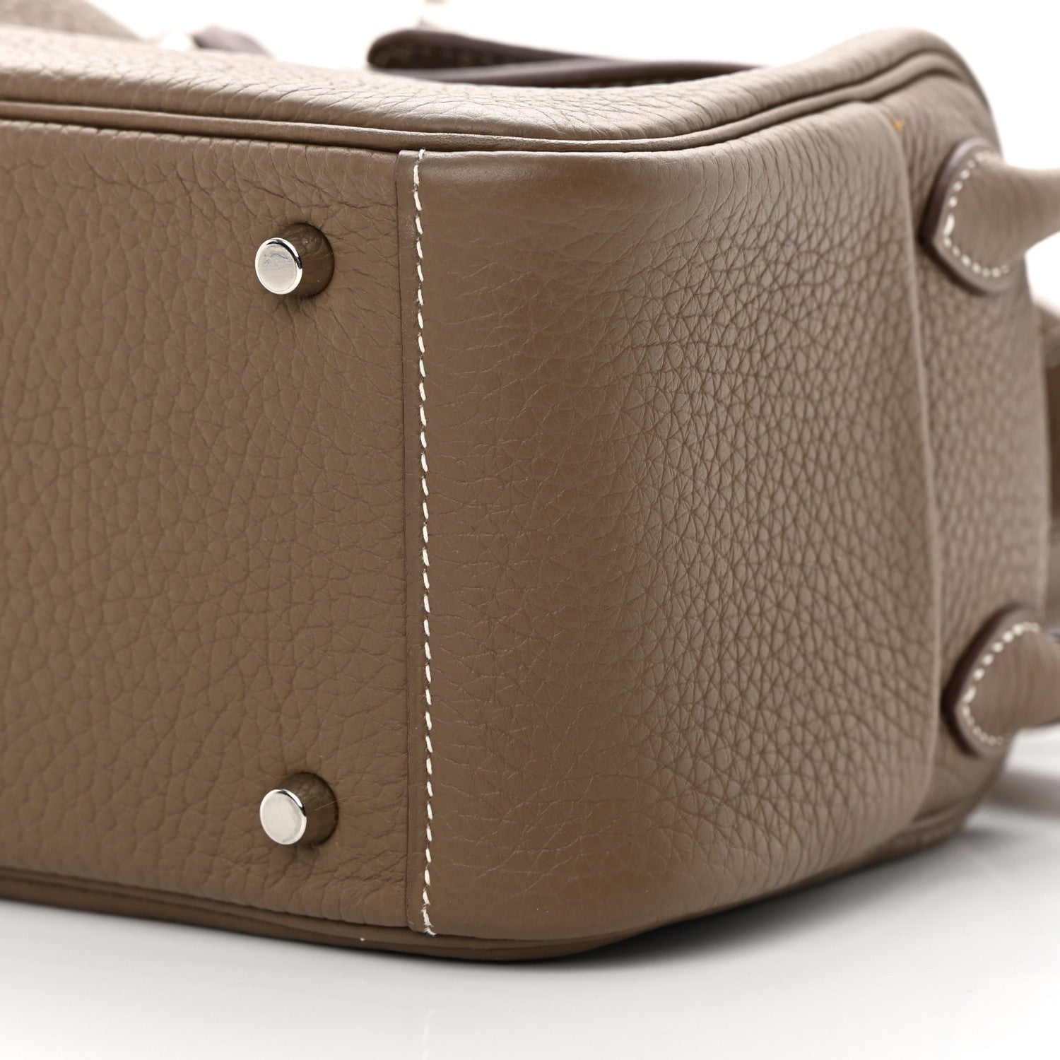 Hermes Taurillon Clemence Mini Lindy 20 Etoupe 10 of 10
