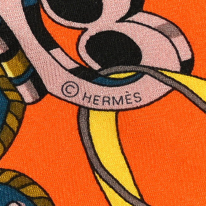 Hermes Cashmere Silk Sous L'Egide De Mars Shawl 140 4 of 5