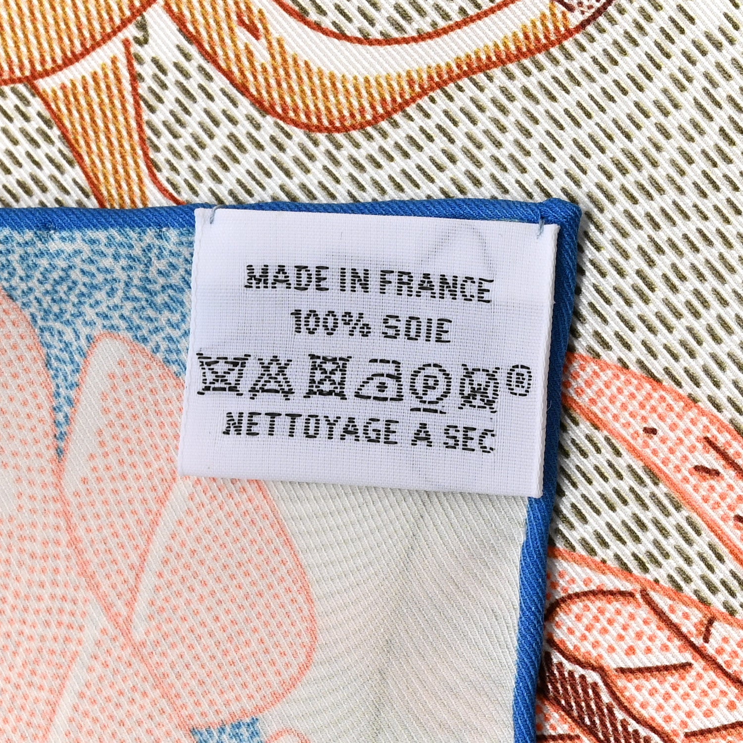 Hermes Silk Ivresse Au Vent Scarf 70 Bleu Azur Saumon 3 of 5