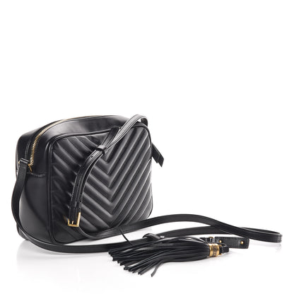 Saint Laurent Calfskin Matelasse Monogram Lou Camera Bag Black 3 of 9