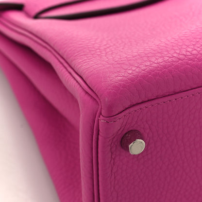 Hermes Taurillon Clemence Kelly Retourne 28 Rose Pourpre 9 of 12