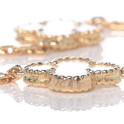 Van Cleef & Arpels 18K Yellow Gold Mother of Pearl 5 Motifs Vintage Alhambra Bracelet 4 of 5