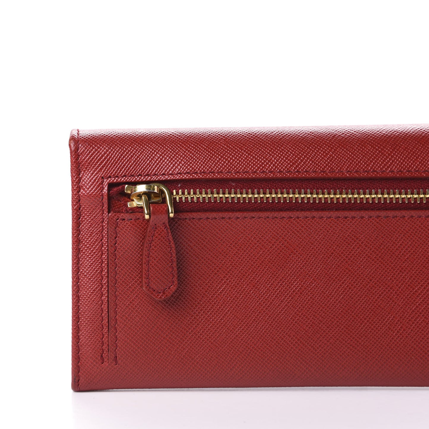 Saffiano Multicolor Continental Flap Wallet Fuoco Bruyere