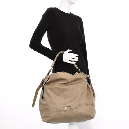 Burberry Grainy Calfskin Chain Hobo Taupe 2 of 18