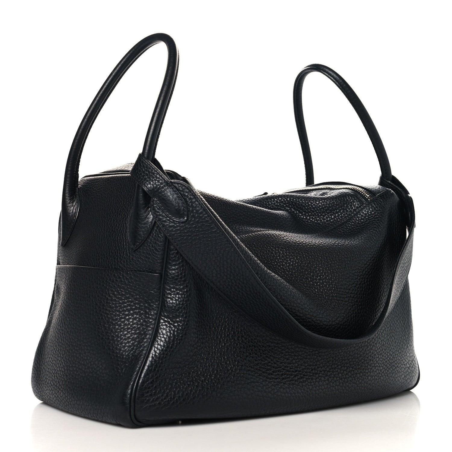 Hermes Taurillon Clemence Lindy 34 Black Black 3 of 12