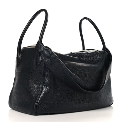 Hermes Taurillon Clemence Lindy 34 Black Black 3 of 12