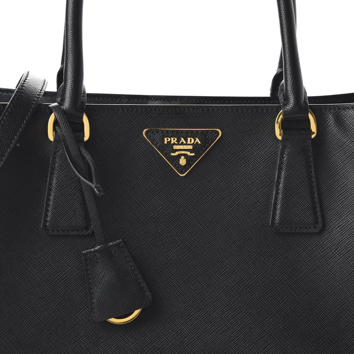 Saffiano Lux Medium Tote Black