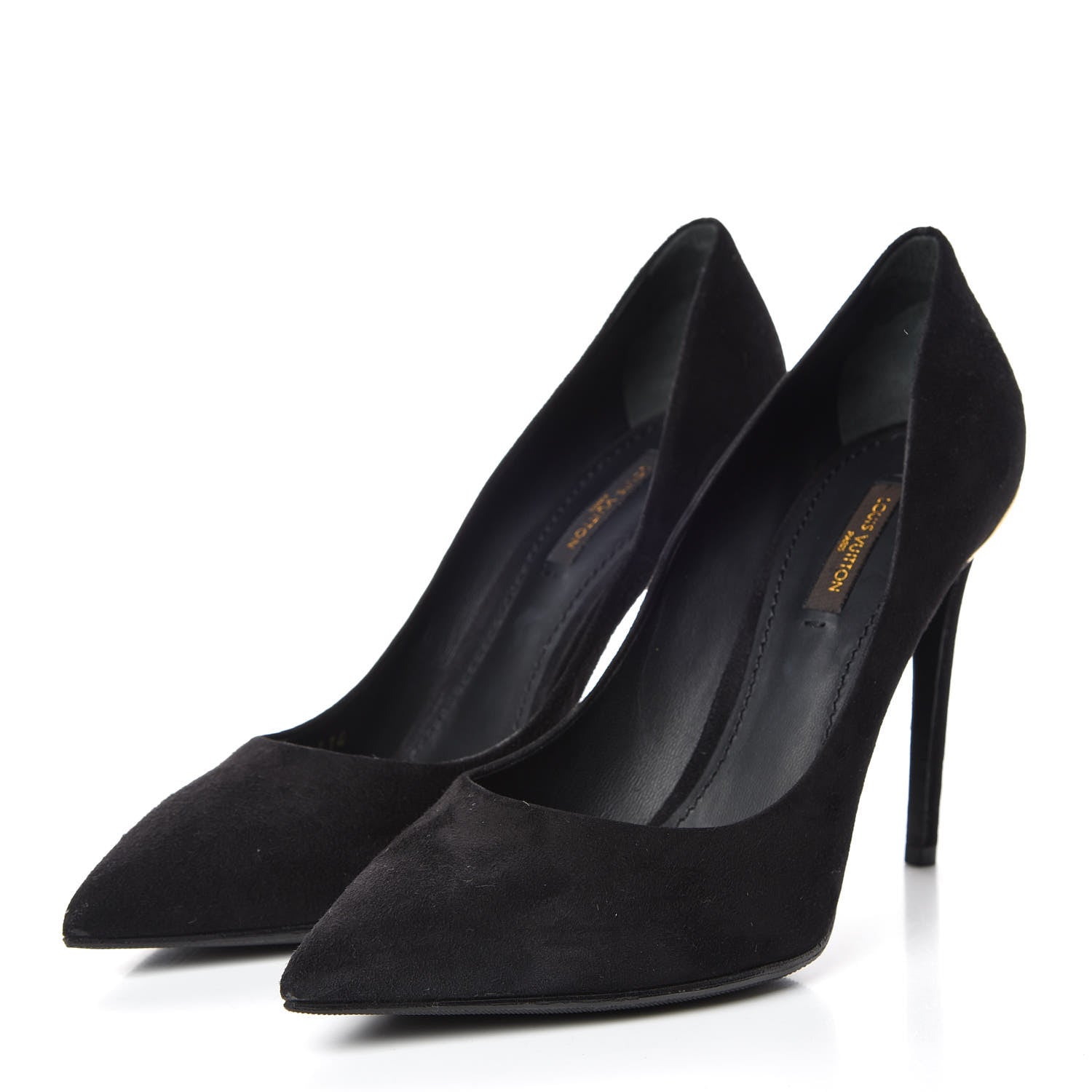 Louis Vuitton Suede Eyeline Pumps 39 Black 3 of 15