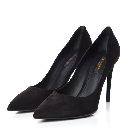 Louis Vuitton Suede Eyeline Pumps 39 Black 3 of 15