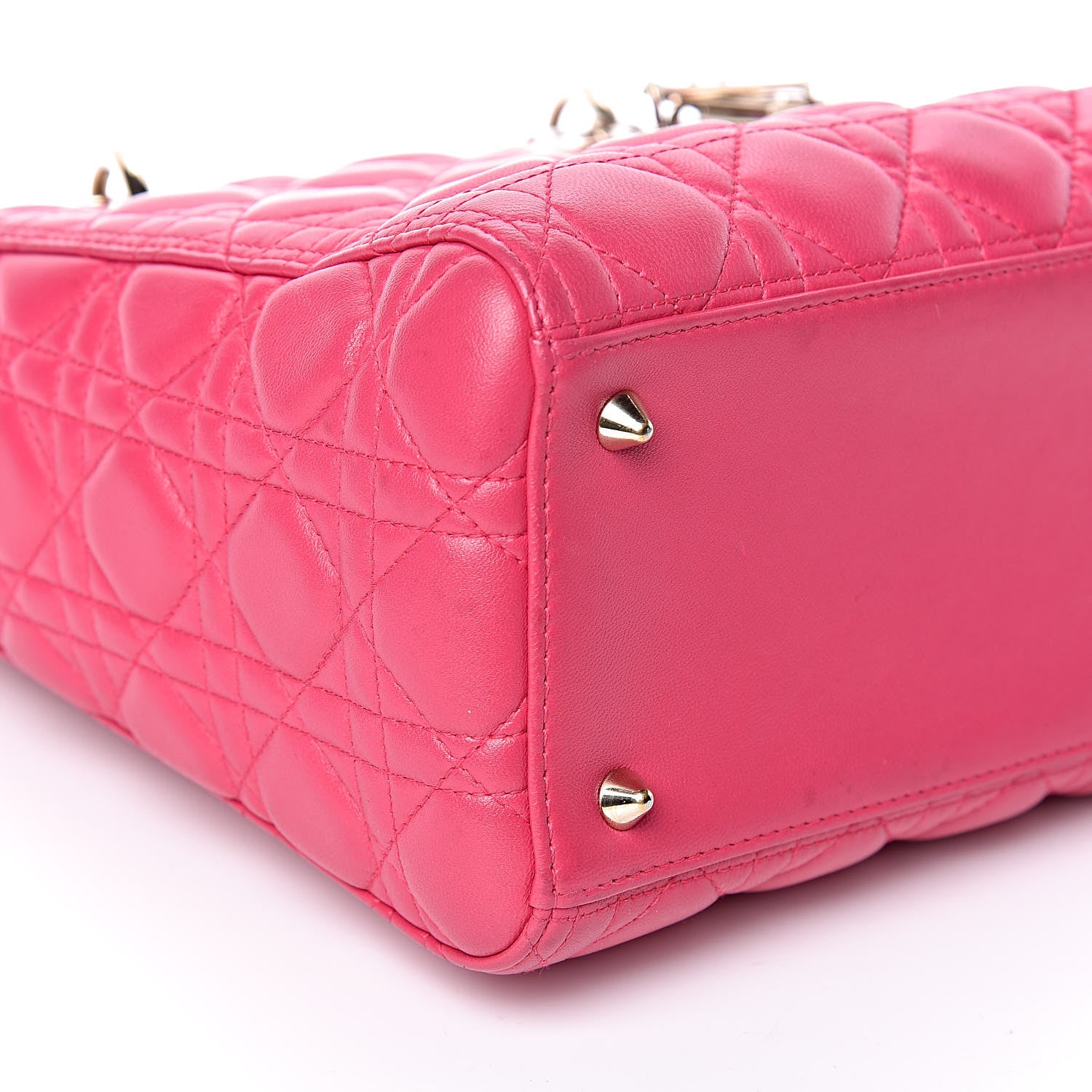 Christian Dior Lambskin Cannage Medium Lady Dior Pink 17 of 18