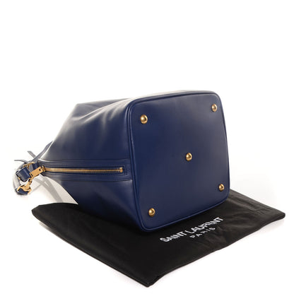 Saint Laurent Calfskin Large Emmanuelle Bucket Bag New Marine 4 of 7