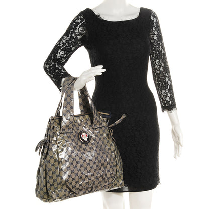 Gucci Crystal Monogram Hysteria Tote Navy Blue 2 of 7