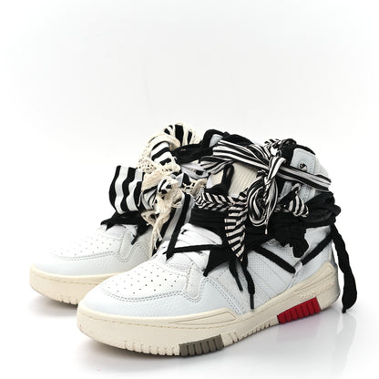 Saint Laurent Calfskin Smith High Top Sneakers 40 White Black 4 of 10