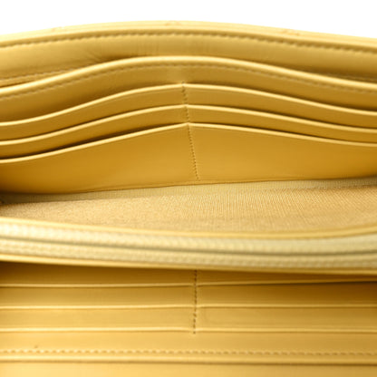 Chanel Lambskin Quilted Large Boy Flap Wallet Yellow 4 of 9