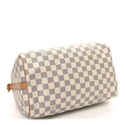 Louis Vuitton Damier Azur Braided Speedy Bandouliere 30 Blue 3 of 11