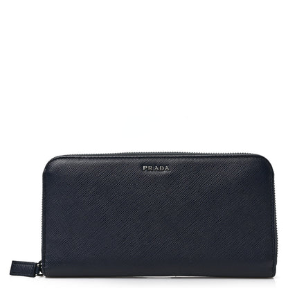 Prada Saffiano Zip Around Wallet Baltico 1 of 6