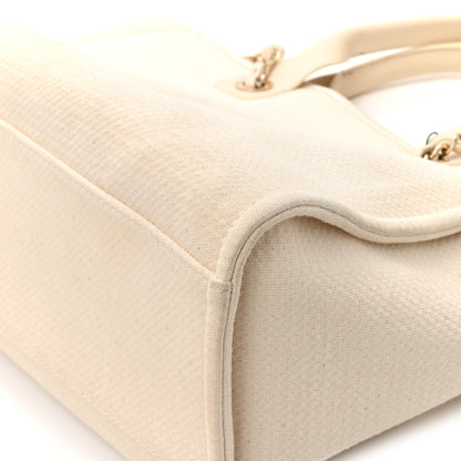 Chanel Mixed Fibers Small Deauville Tote White 19 of 19