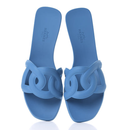 Hermes Rubber Aloha Sandals 38 Blue Vif 5 of 9