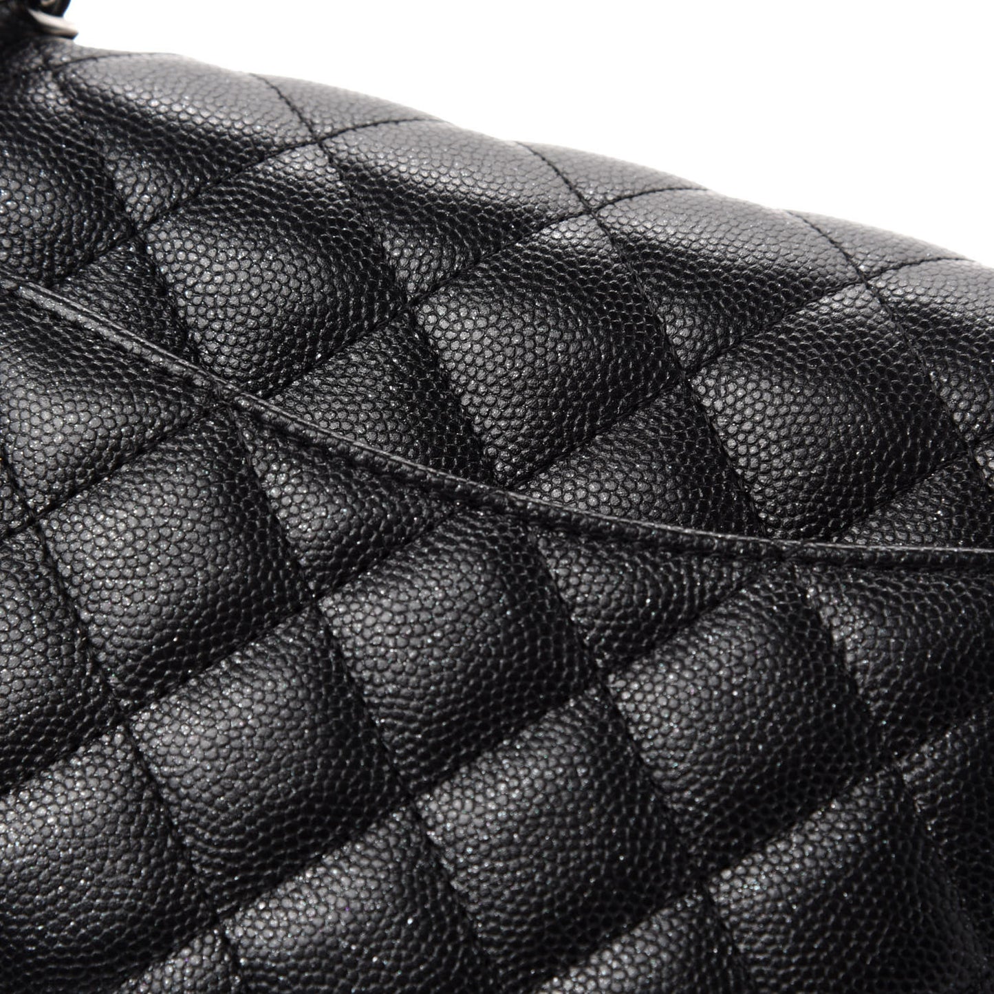 Caviar Quilted Mini Rectangular Flap Black
