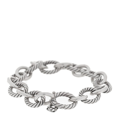 David Yurman Sterling Silver 12mm Large Oval Link Bracelet 2 of 4